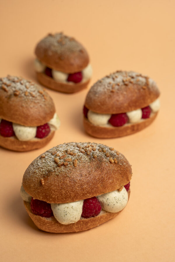 Brioche framboise & genmaicha