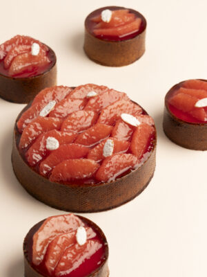 Tarte pamplemousse et hibiscus