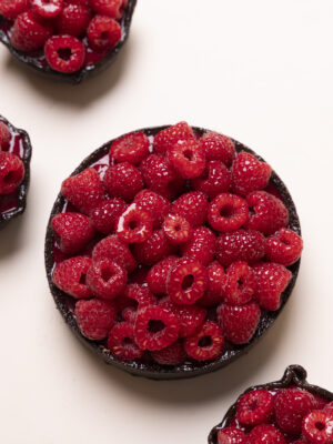 Tarte framboise chocolat