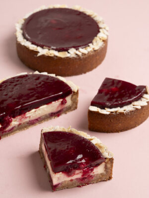 Crumble cerise & lait d'amande